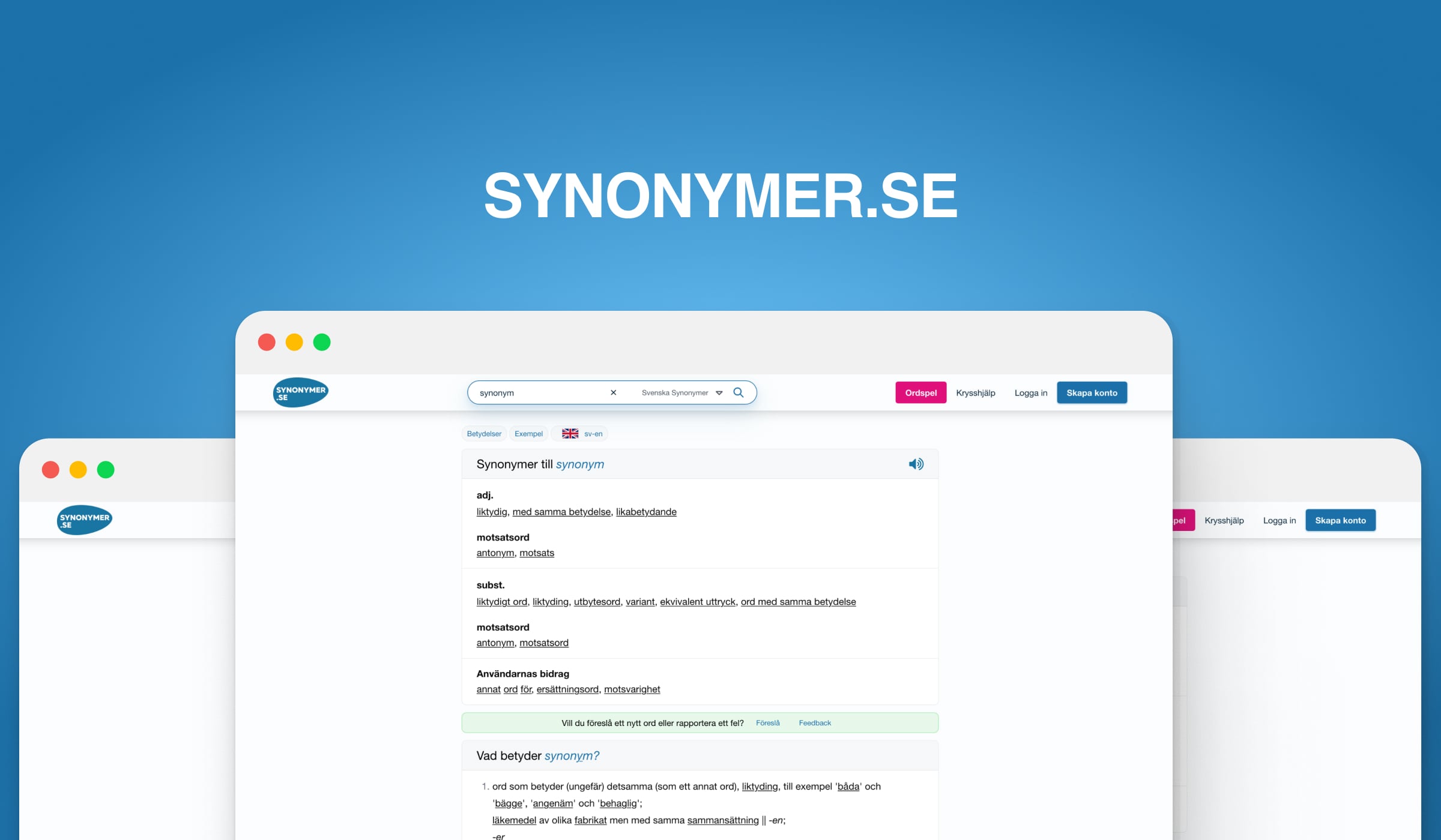 Case | Synonymer.se on modern technology